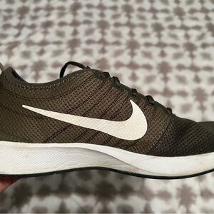 Nike Green and White Sneakers with Sleek Design